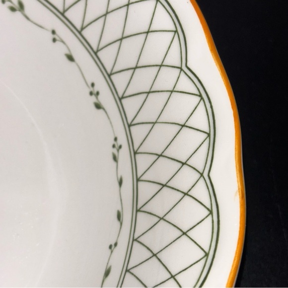 Nikko Japan Floral Patterned Ceramic Bowl Dish Scalloped Lattice 9.5x2.5” - Picture 3 of 5